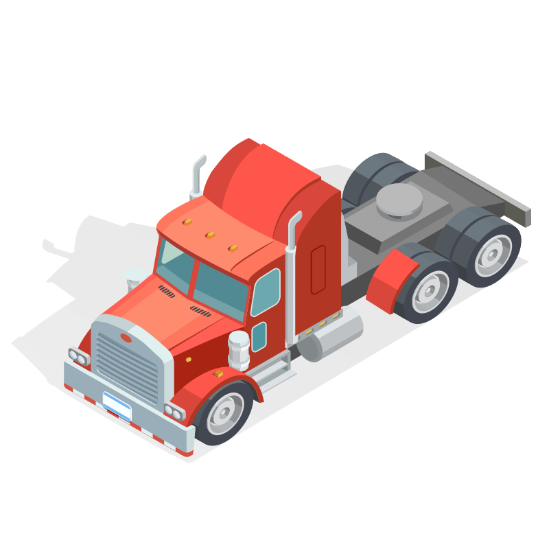 isometric illustration of a truck